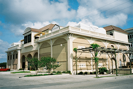 Front view of the San Sebastian Winery building