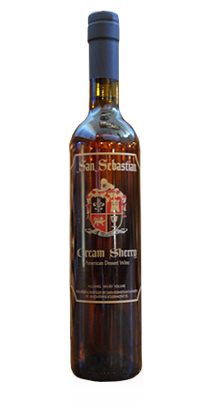 A bottle of Cream Sherry wine