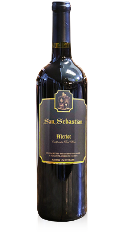 Bottle of Merlot wine