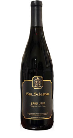 Bottle of Pinot Noir wine